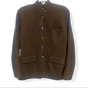 JONES New York Espresso Brown Flat Knit Jacket